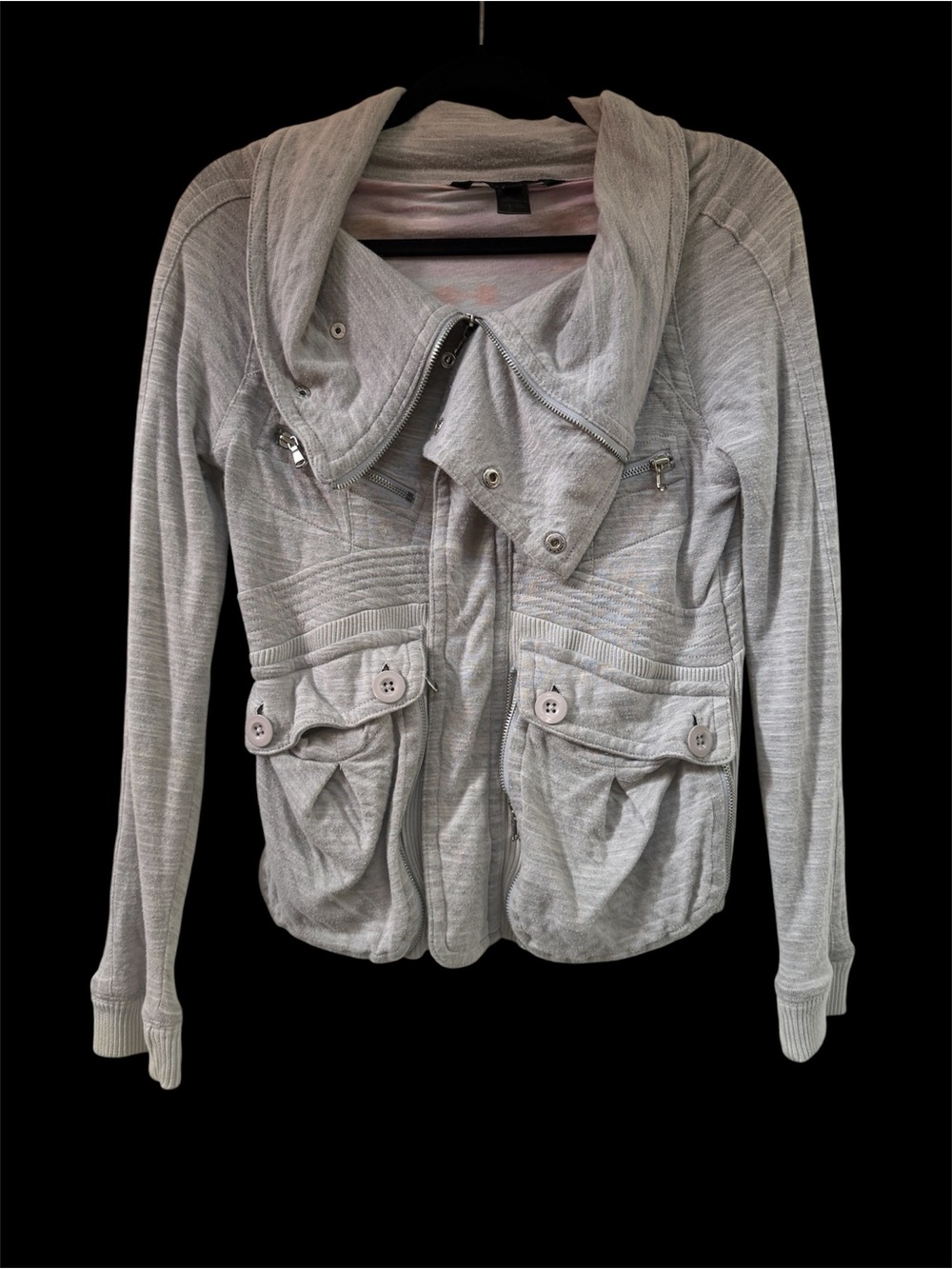 Marc Jacobs Light Gray Hooded Utility Jacket